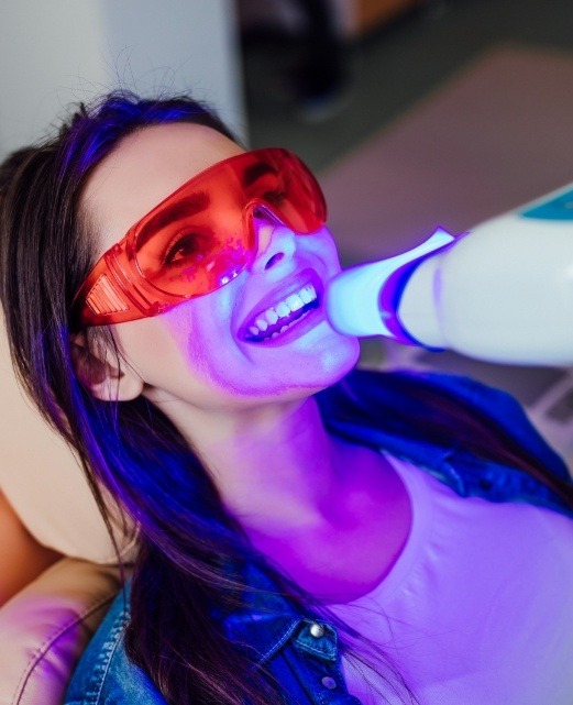 Woman receiving dental services in Brielle