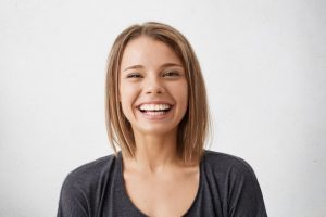 girl with white teeth smiling