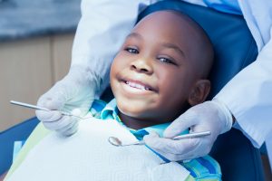 young boy at dentist